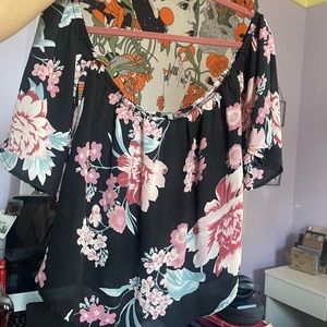 Off the shoulder floral top